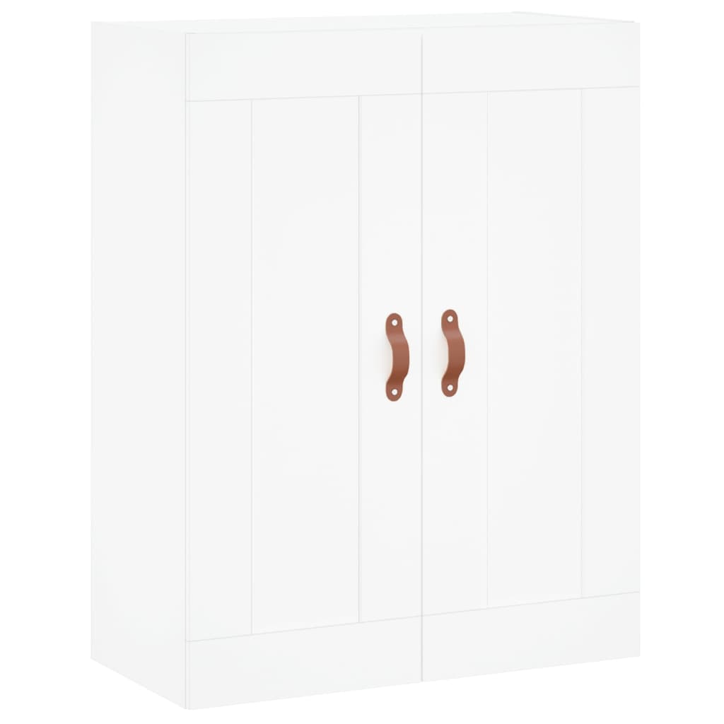 Veggmontert skap hvit 69,5x34x90 cm konstruert tre