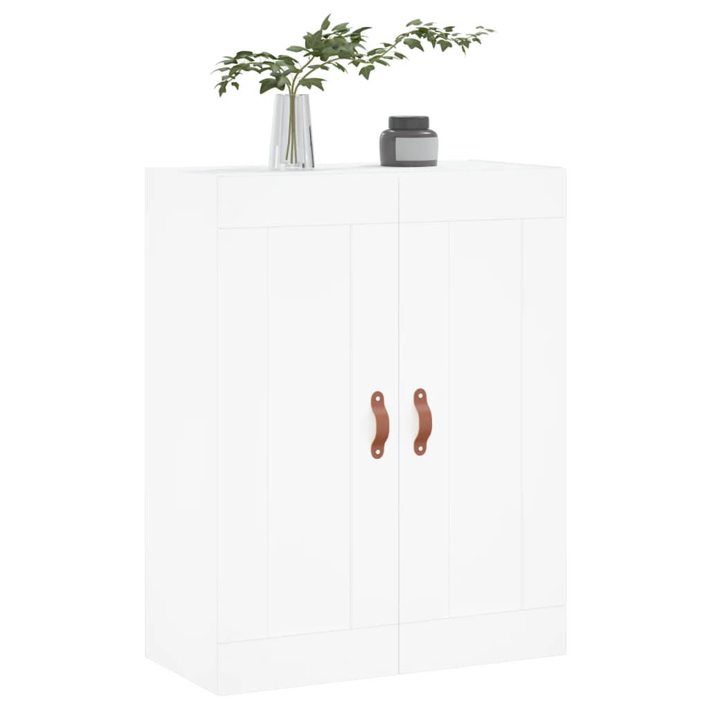 Veggmontert skap hvit 69,5x34x90 cm konstruert tre