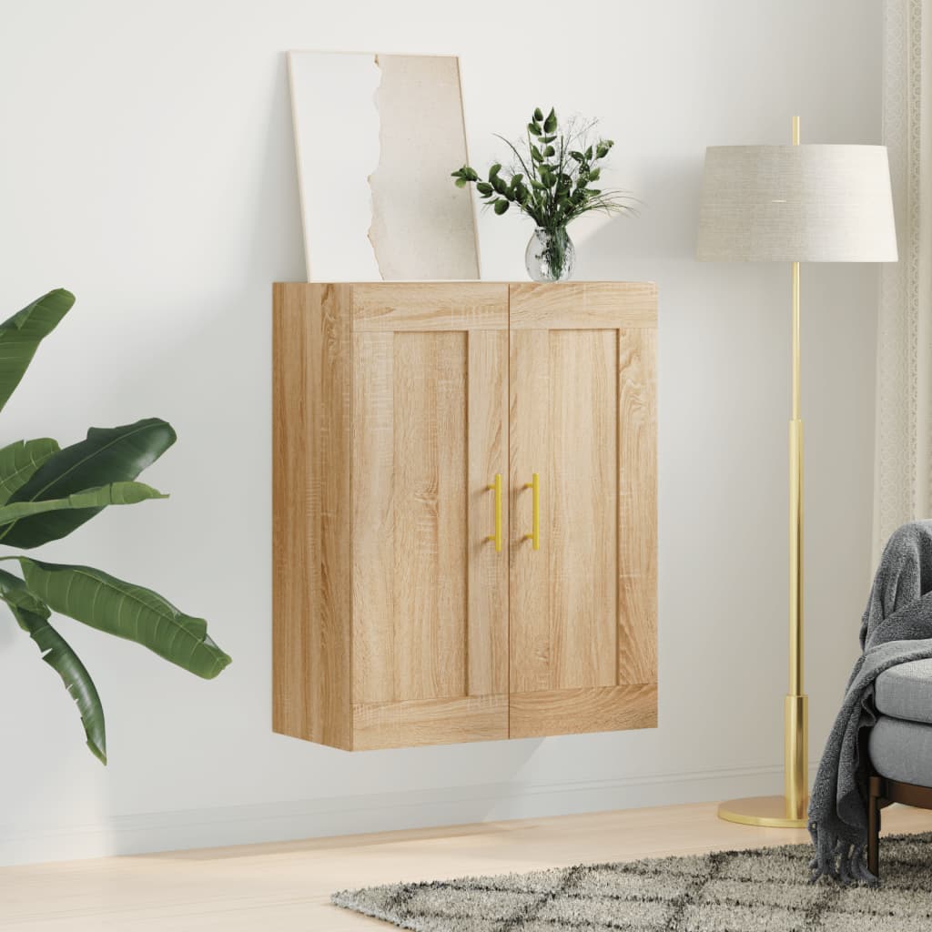 Veggskap sonoma eik 69,5x34x90 cm konstruert tre