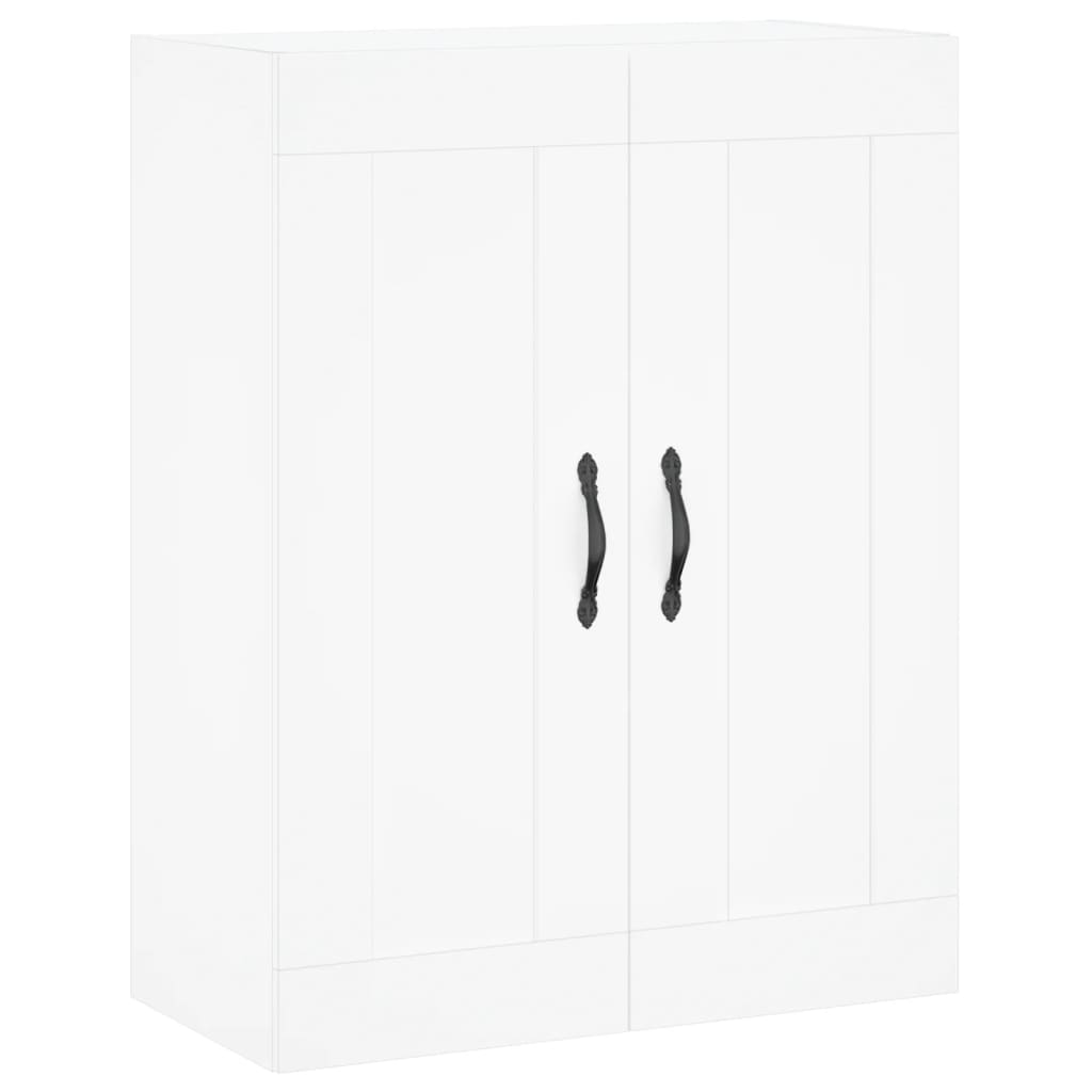 Veggmontert skap hvit 69,5x34x90 cm konstruert tre
