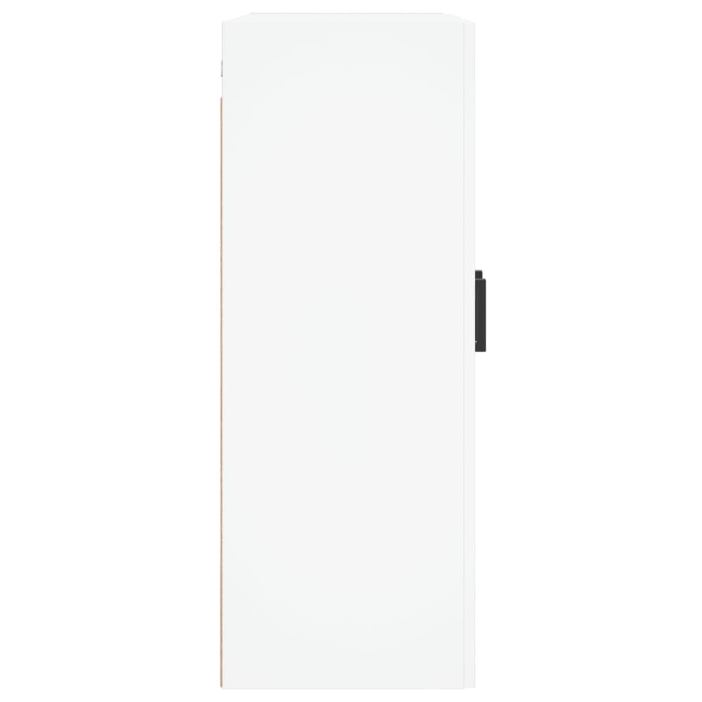 Veggmontert skap hvit 69,5x34x90 cm konstruert tre