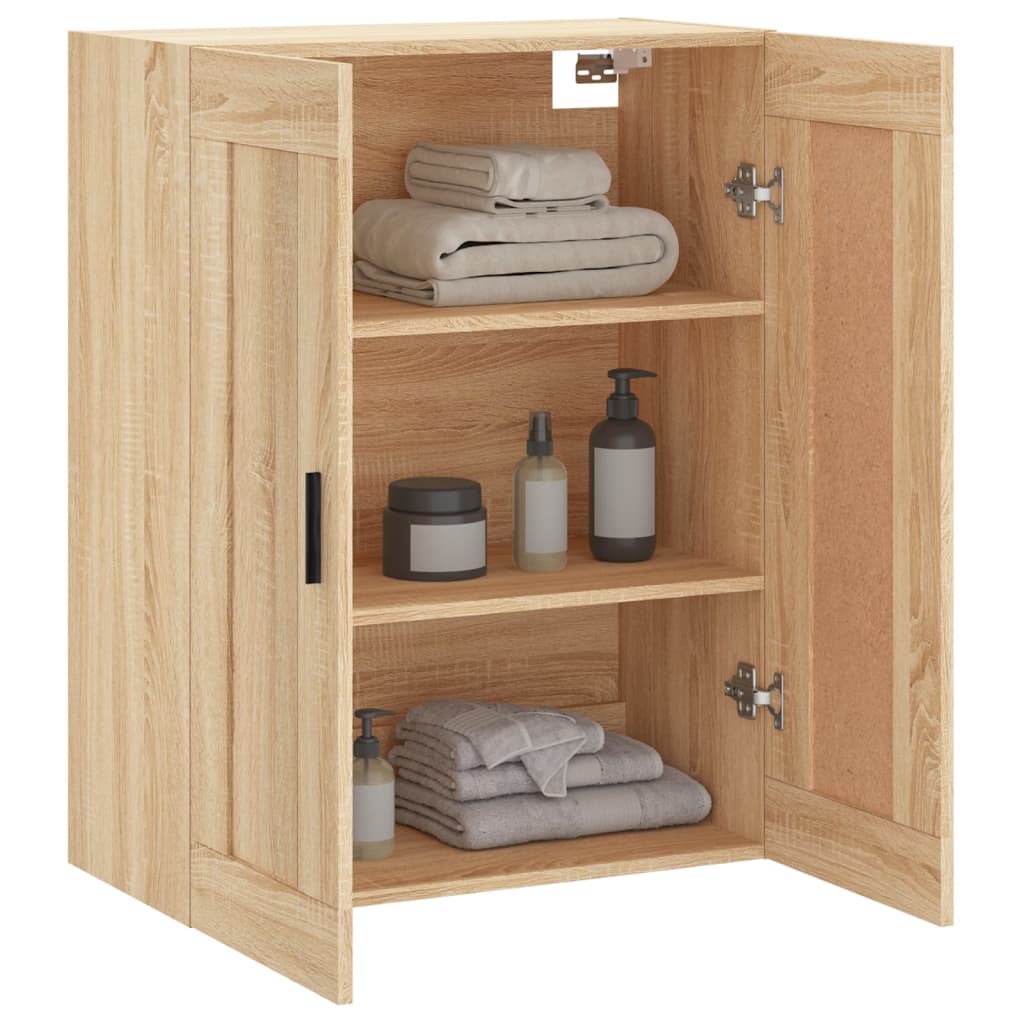 Veggskap sonoma eik 69,5x34x90 cm konstruert tre