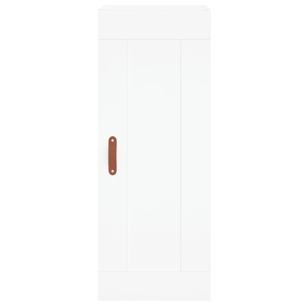 Veggmontert skap hvit 34,5x34x90 cm konstruert tre