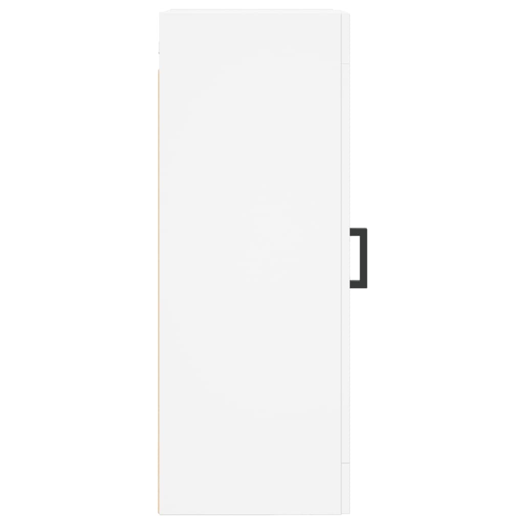 Veggmontert skap hvit 34,5x34x90 cm konstruert tre