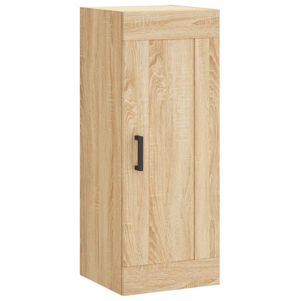 Veggmontert skap sonoma eik 34,5x34x90 cm konstruert tre