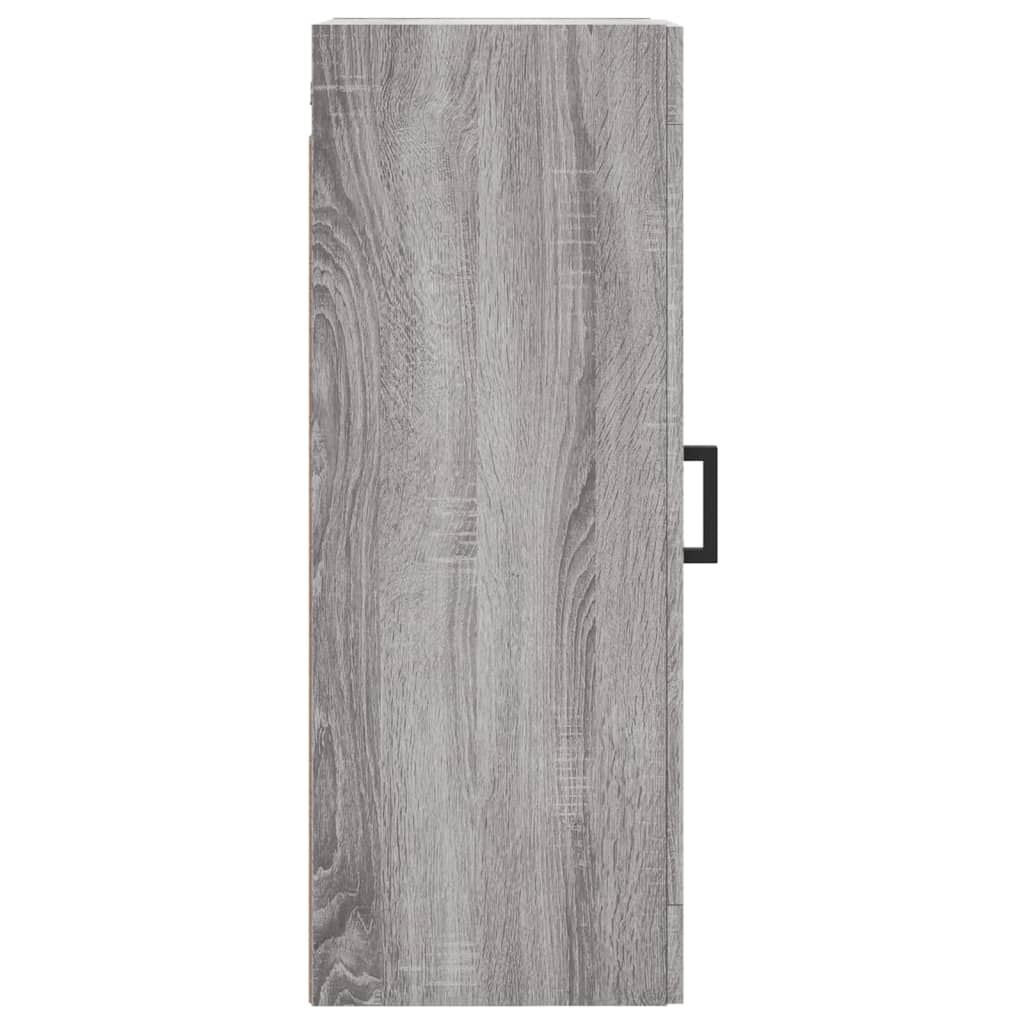 Veggmontert skap grå sonoma 34,5x34x90 cm konstruert tre