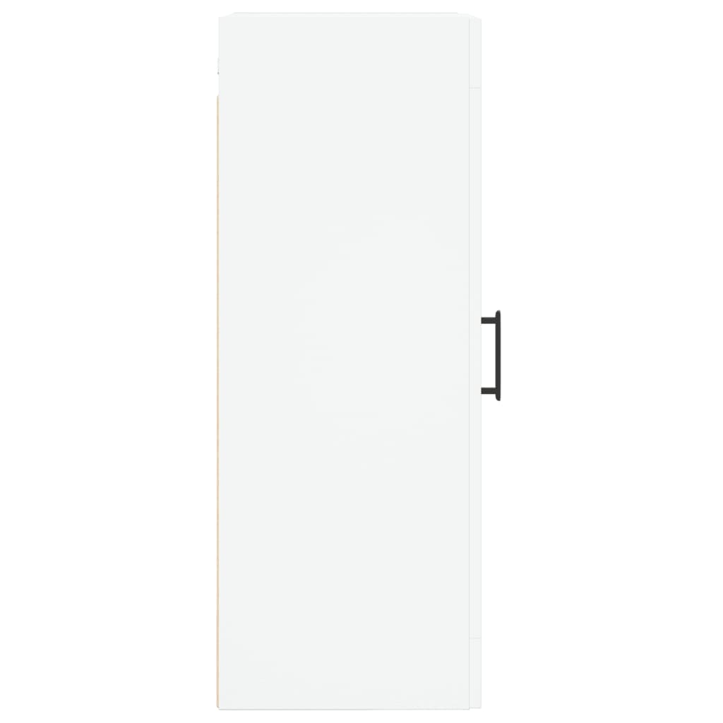 Veggmontert skap hvit 34,5x34x90 cm konstruert tre