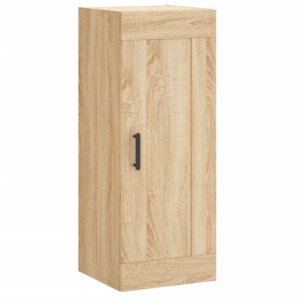 Veggmontert skap sonoma eik 34,5x34x90 cm konstruert tre