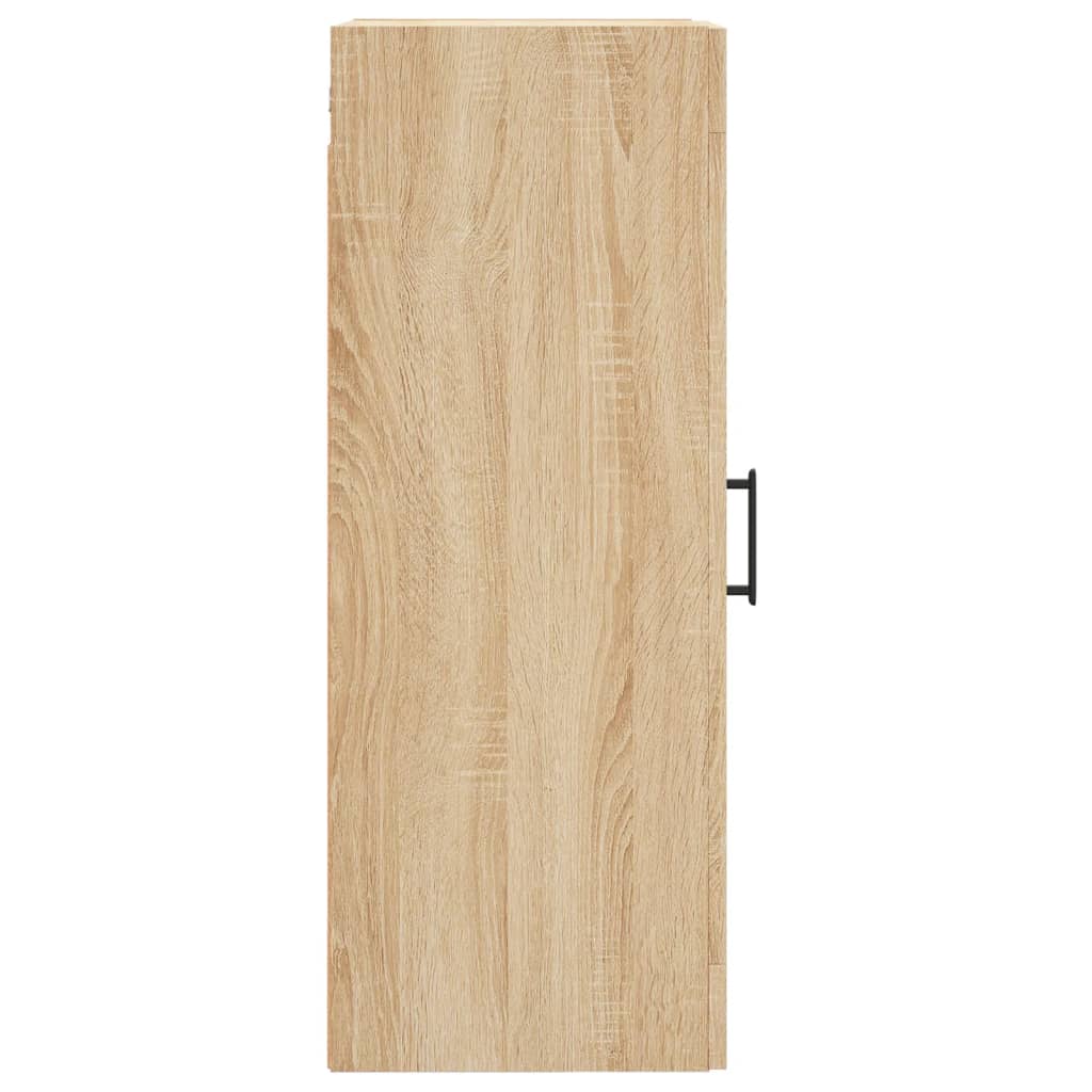 Veggmontert skap sonoma eik 34,5x34x90 cm konstruert tre