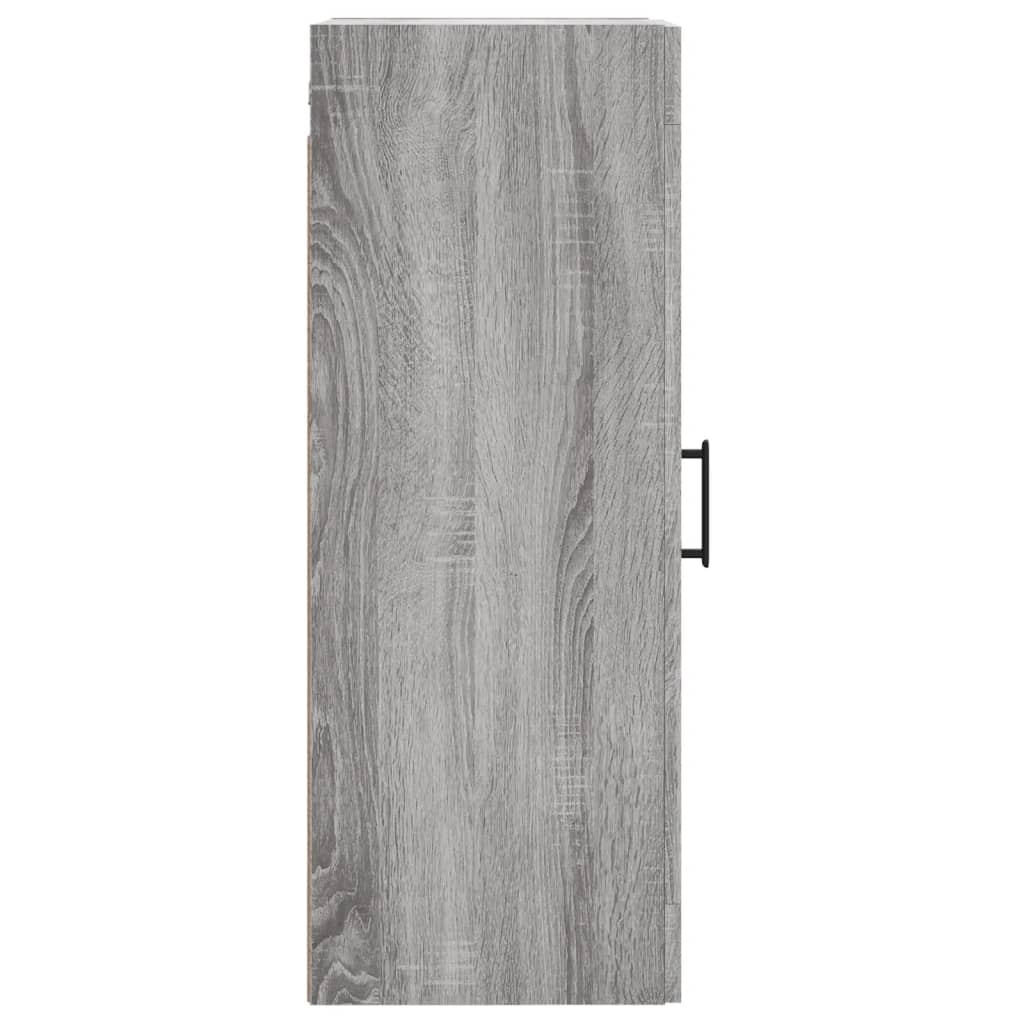 Veggmontert skap grå sonoma 34,5x34x90 cm konstruert tre