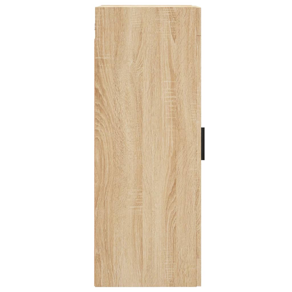 Veggmontert skap sonoma eik 34,5x34x90 cm konstruert tre