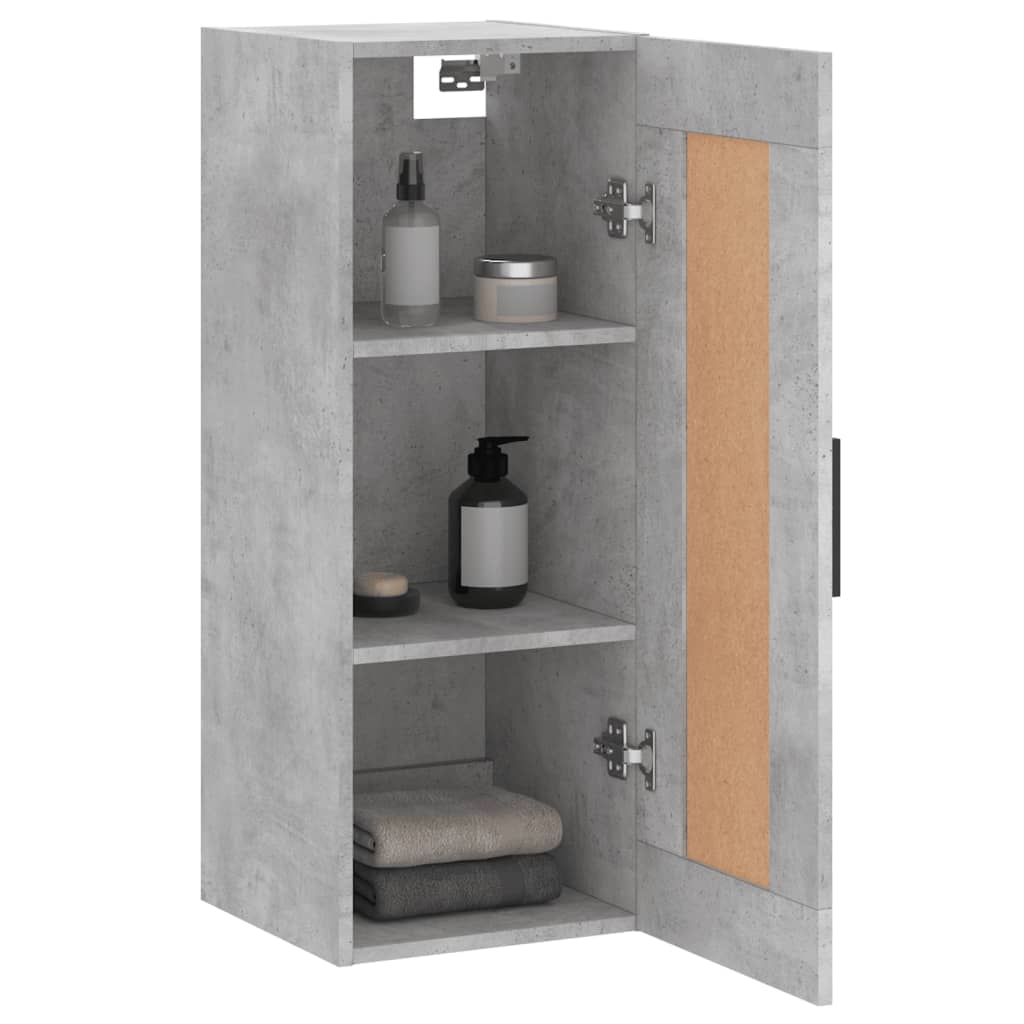 Veggskap betonggrå 34,5x34x90 cm konstruert tre vidaXL