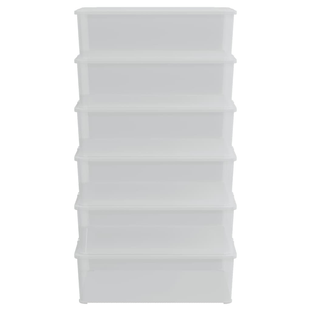 Putekasser plast 6 stk 25 L stablebar vidaXL