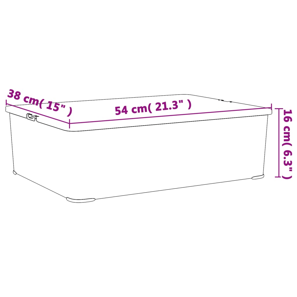 Putekasser plast 6 stk 25 L stablebar vidaXL