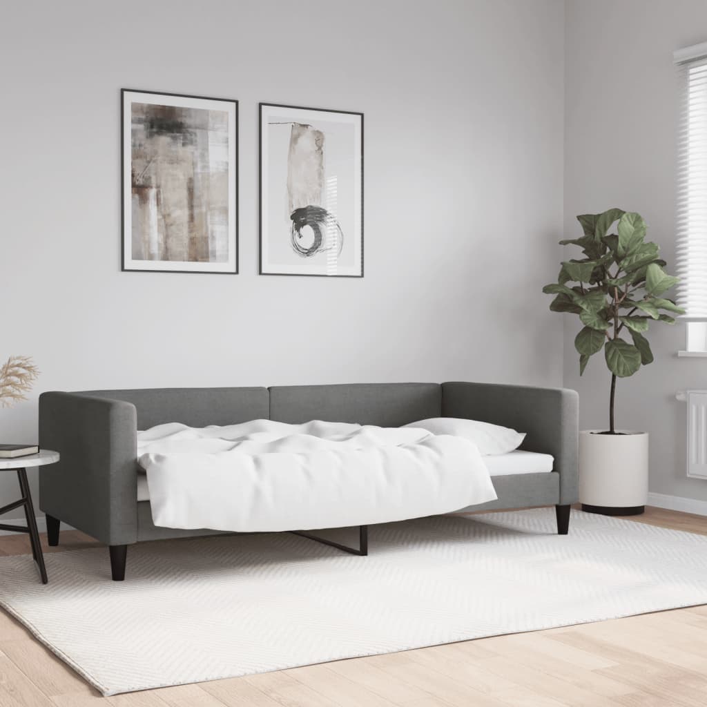 Dagseng mørkegrå 90x190 cm stoff