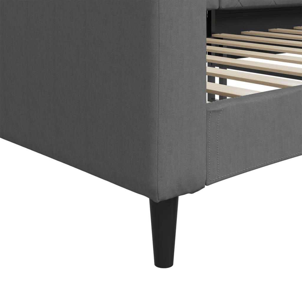 Dagseng mørkegrå 90x190 cm stoff