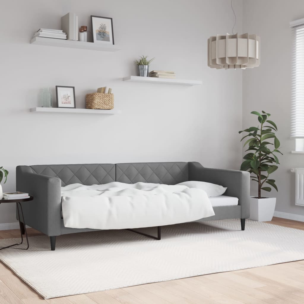 Dagseng mørkegrå 90x190 cm stoff
