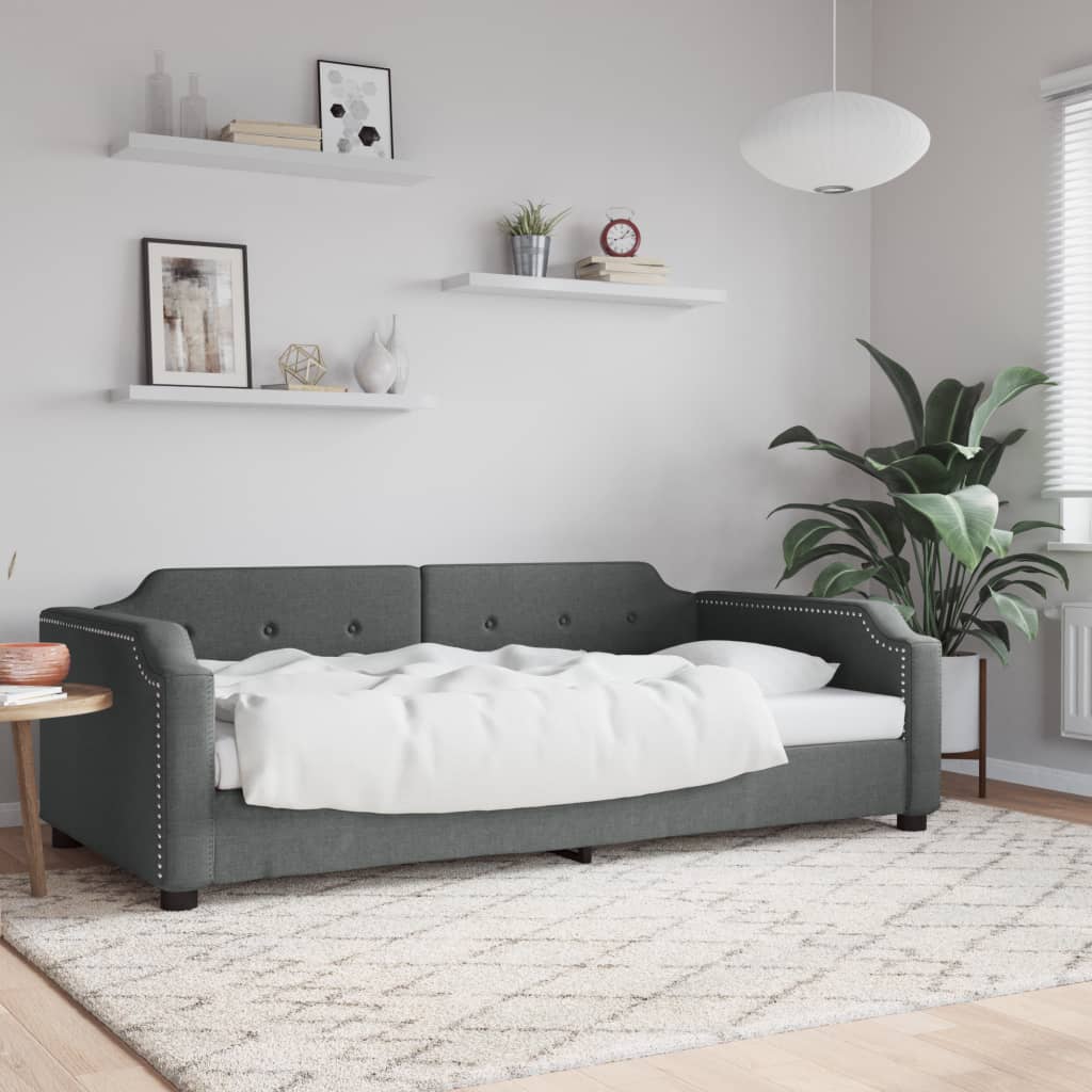 Dagseng mørkegrå 90x190 cm stoff