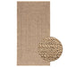 Teppe ZIZUR 80x150 cm jute-utseende innendørs og utendørs