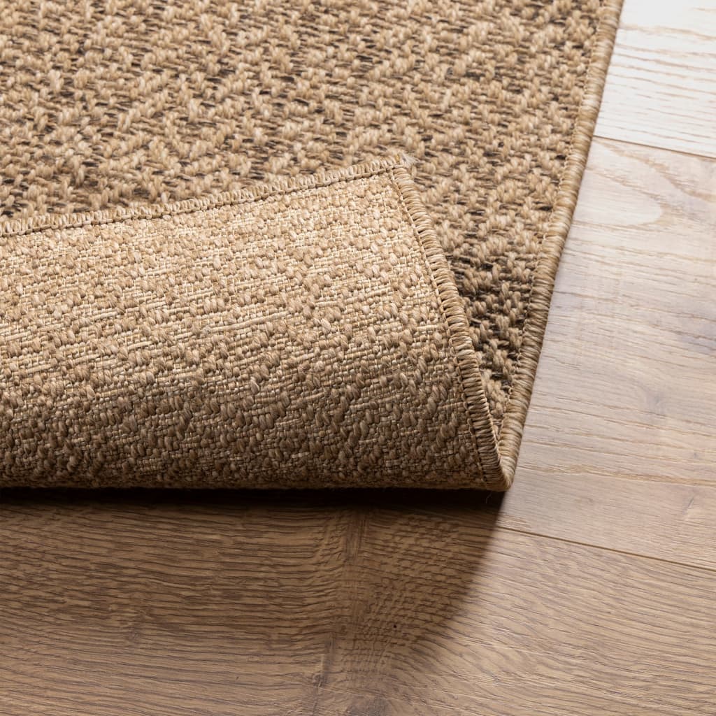 Teppe ZIZUR 80x150 cm jute-utseende innendørs og utendørs
