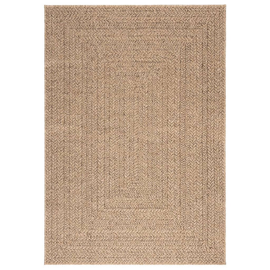 Teppe ZIZUR 120x170 cm jute-utseende innendørs og utendørs