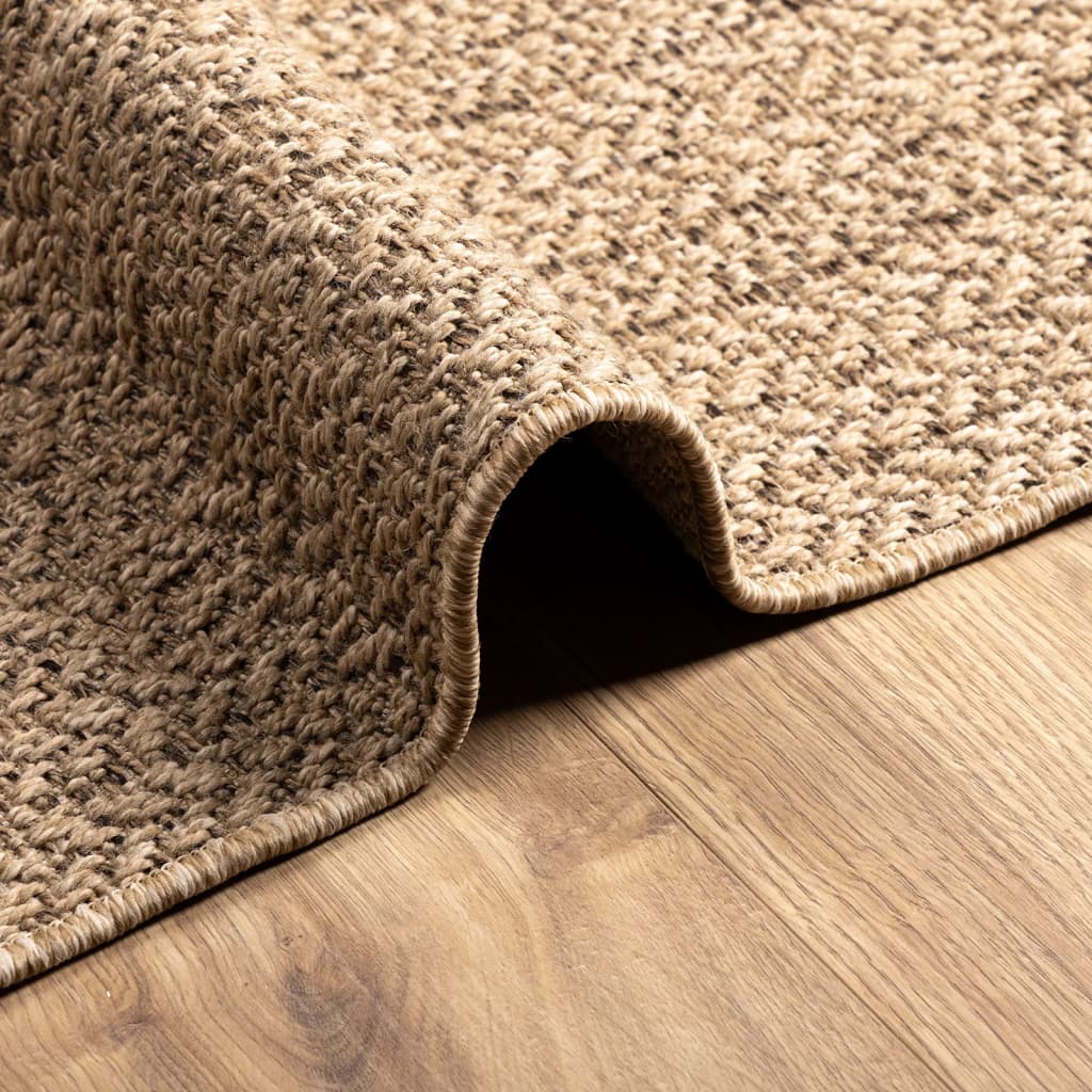 Teppe ZIZUR 120x170 cm jute-utseende innendørs og utendørs