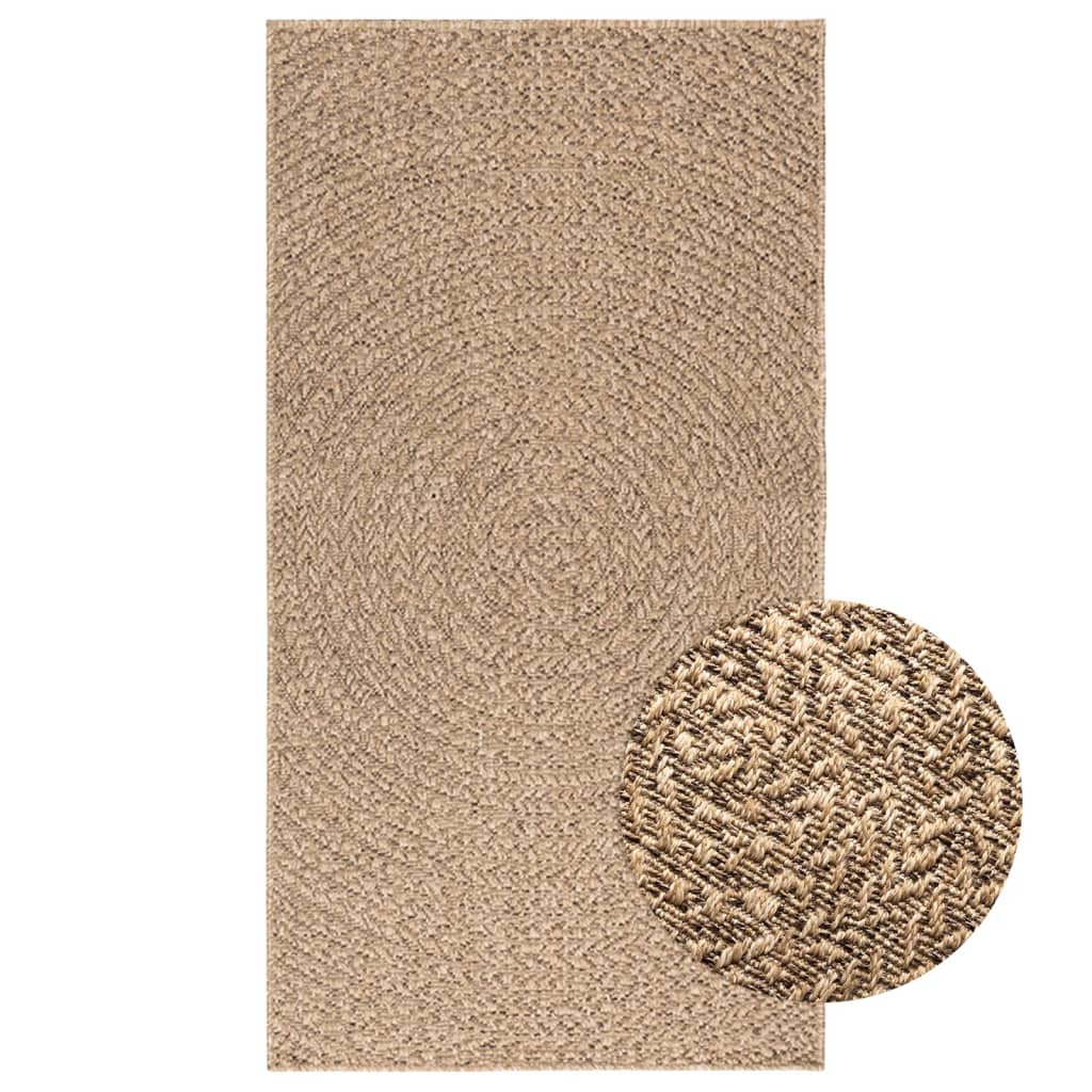 Teppe ZIZUR 80x150 cm jute-utseende innendørs og utendørs