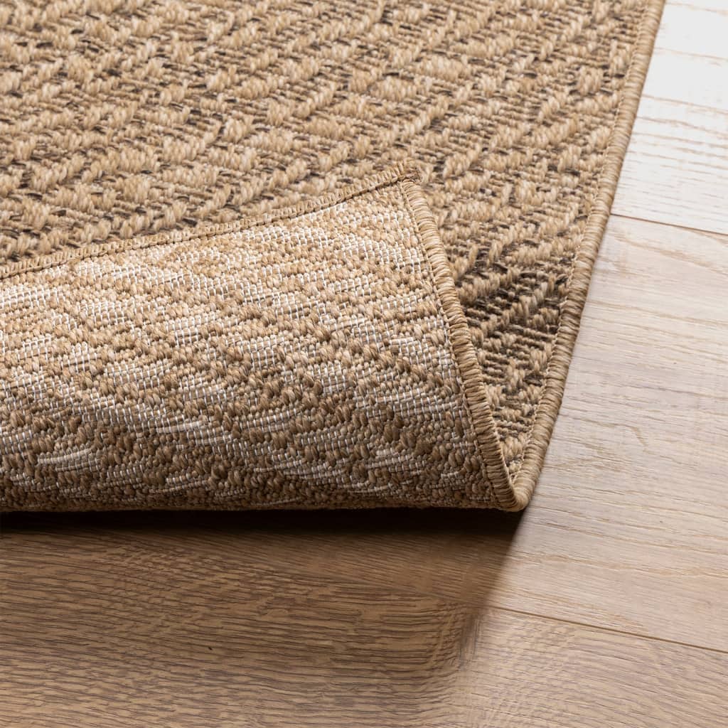 Teppe ZIZUR 120x170 cm jute-utseende innendørs og utendørs