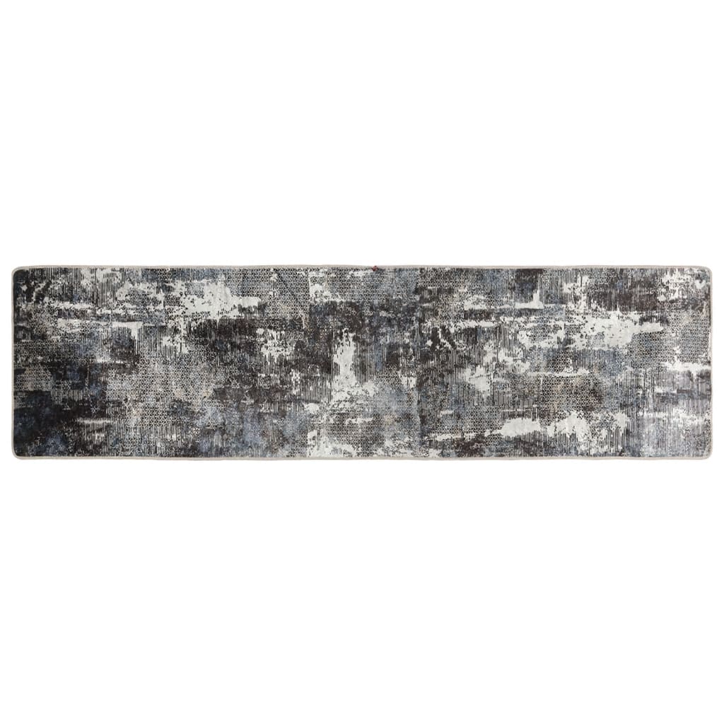 Teppe vaskbart flerfarget 80x300 cm