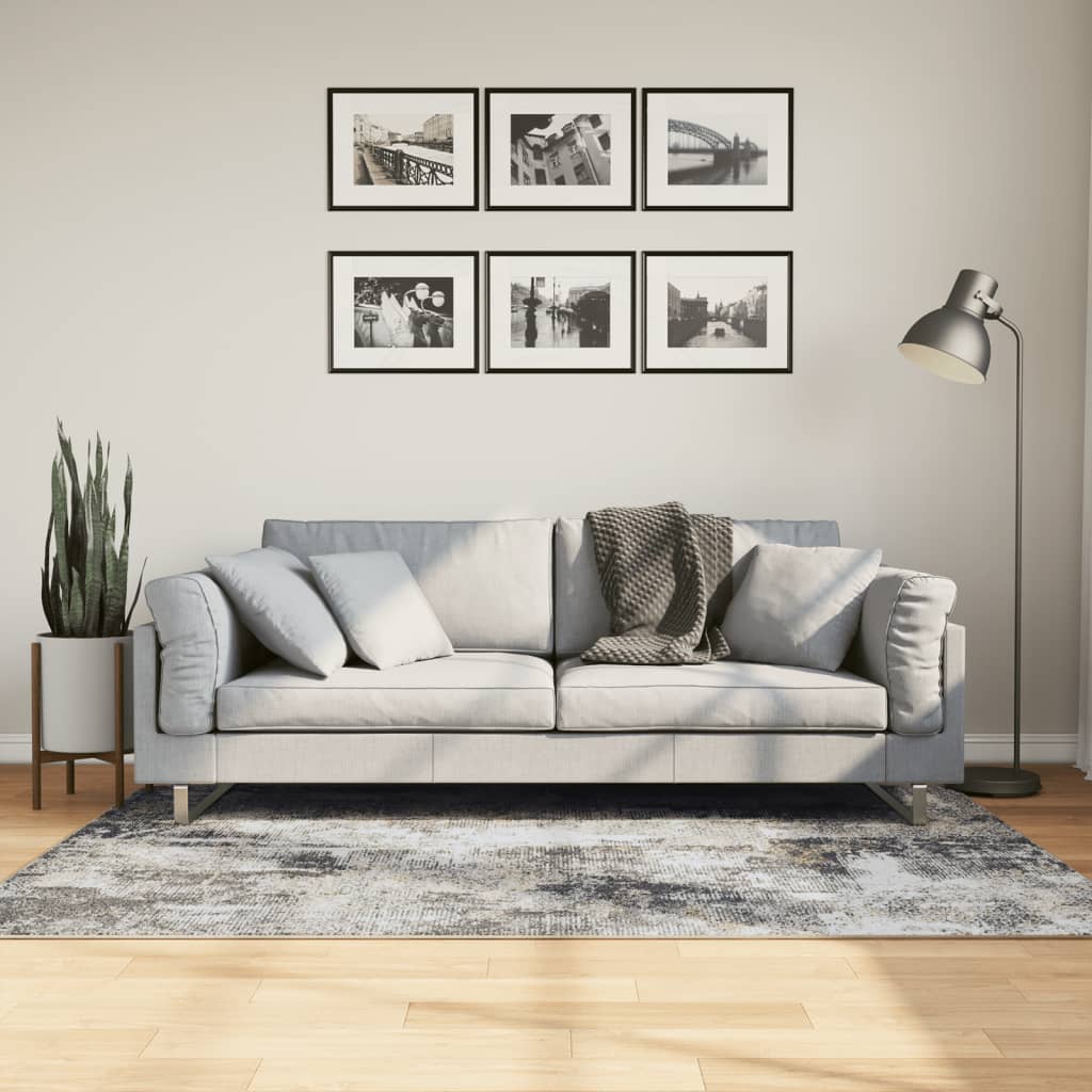 Teppe vaskbart flerfarget 120x180 cm