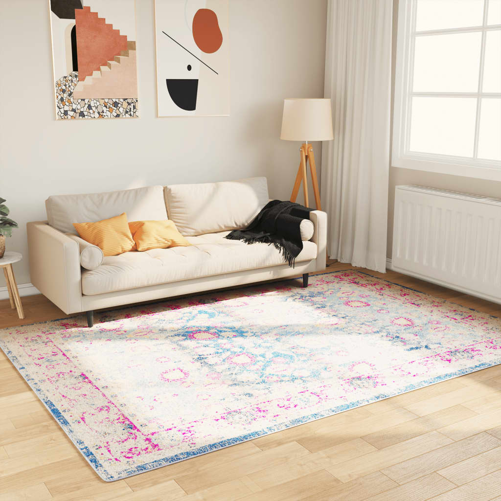 Teppe vaskbart flerfarget 160x230 cm