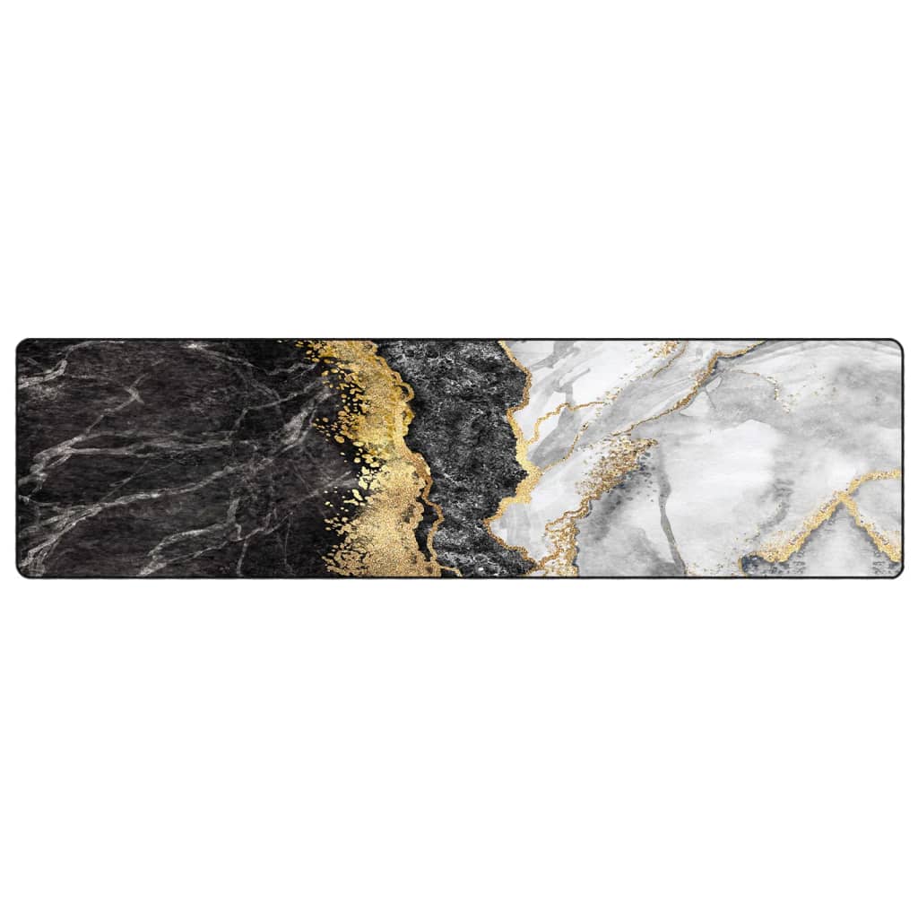 Teppe vaskbart flerfarget 80x300 cm