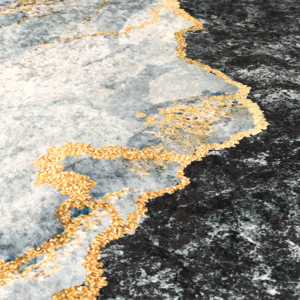 Teppe vaskbart flerfarget 190x300 cm