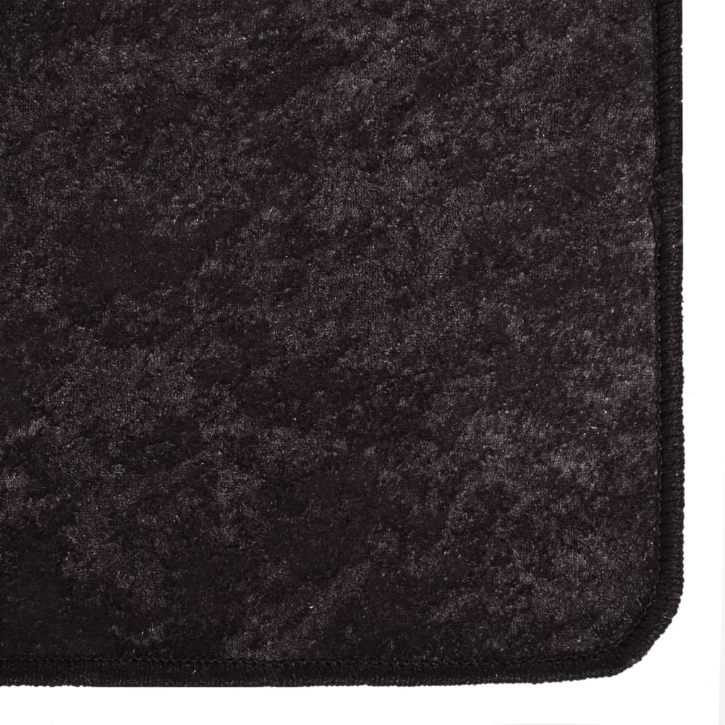 Teppe vaskbart antrasitt 400x300 cm