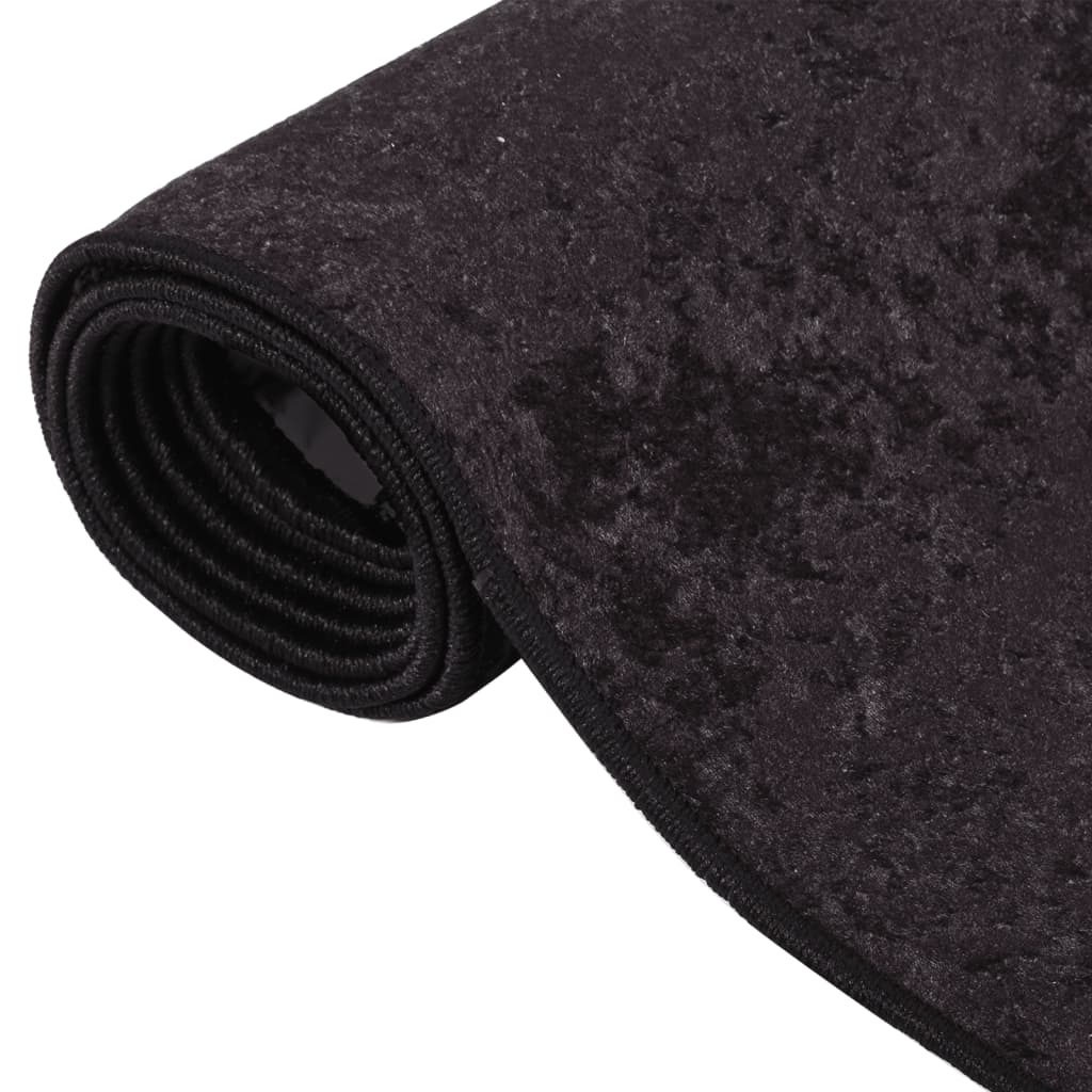 Teppe vaskbart antrasitt 400x300 cm