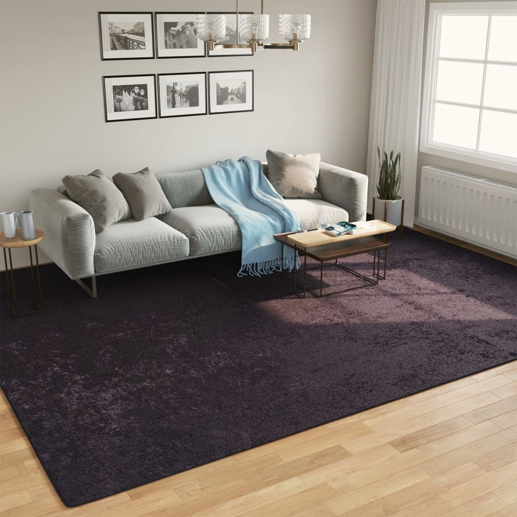 Teppe vaskbart antrasitt 400x300 cm