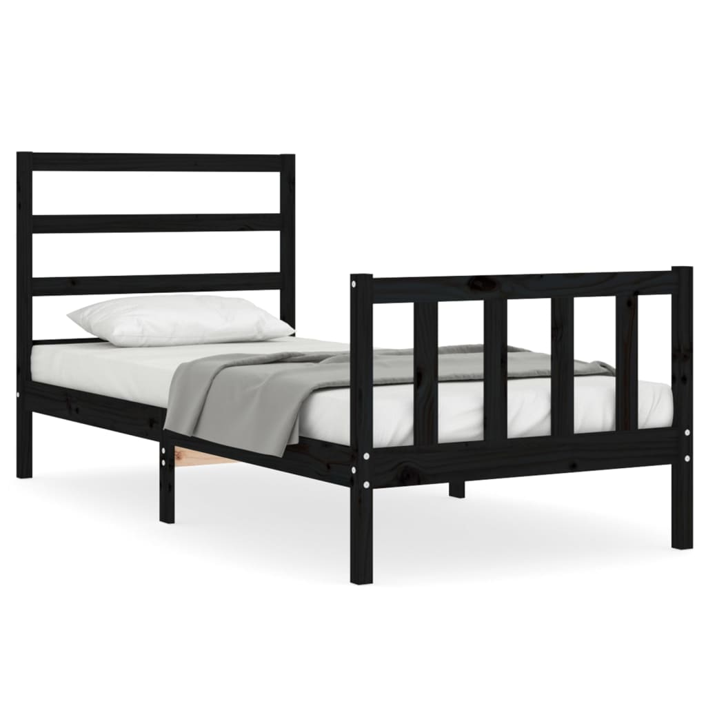 Sengeramme med hodegavl svart small single heltre