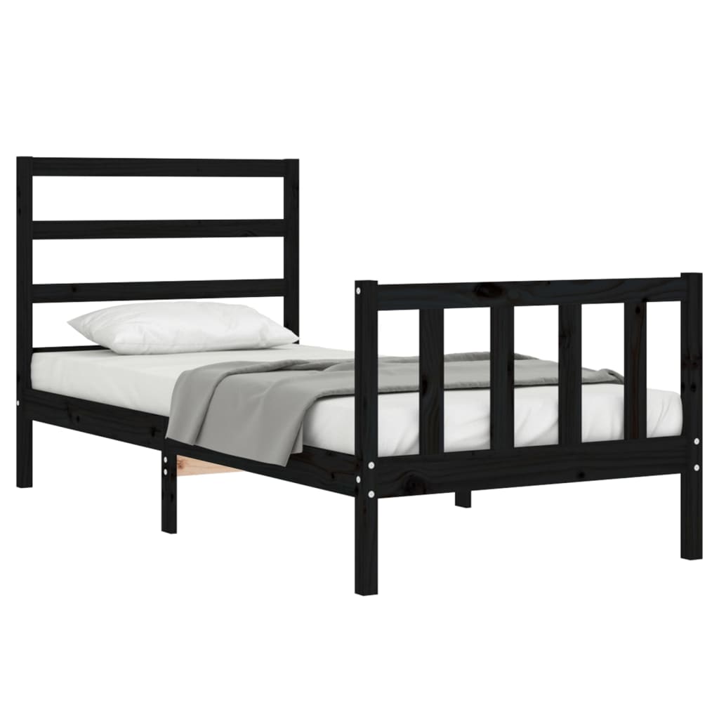 Sengeramme med hodegavl svart small single heltre