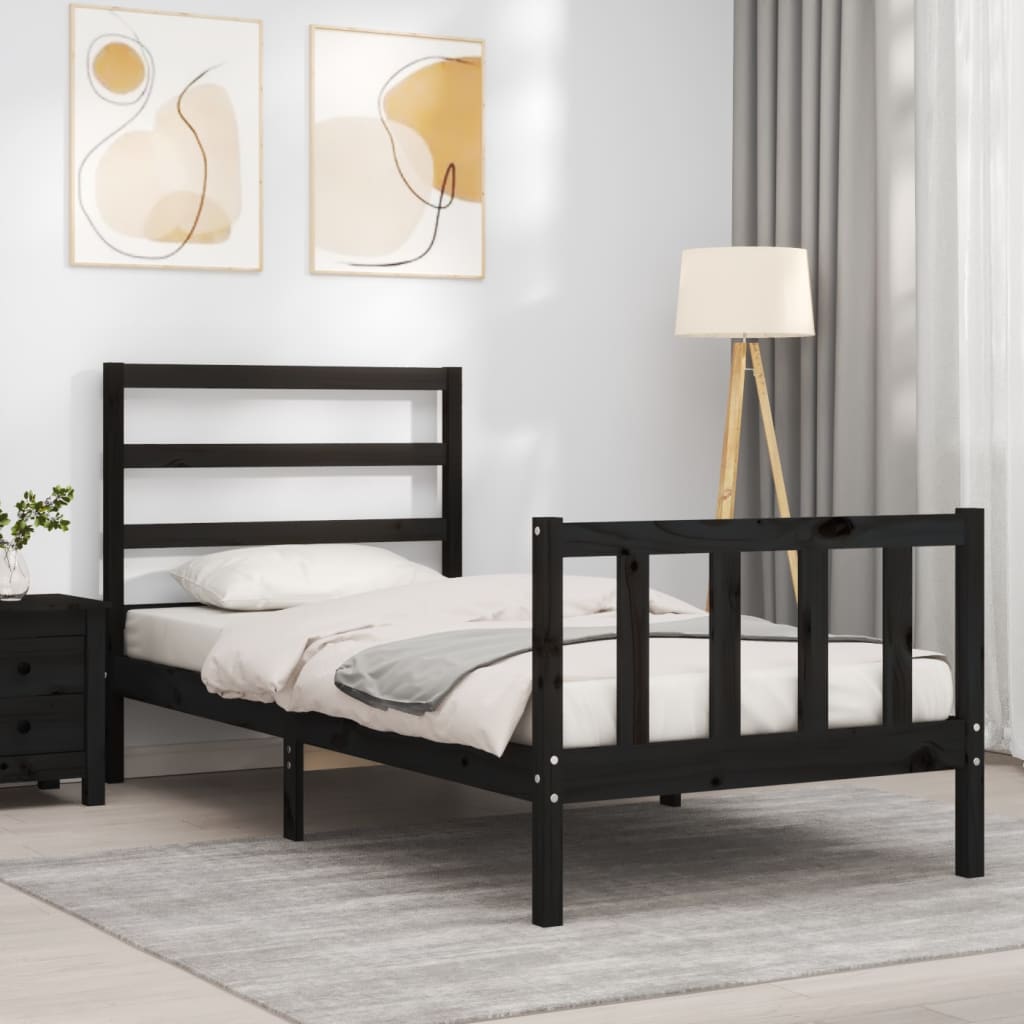 Sengeramme med hodegavl svart small single heltre