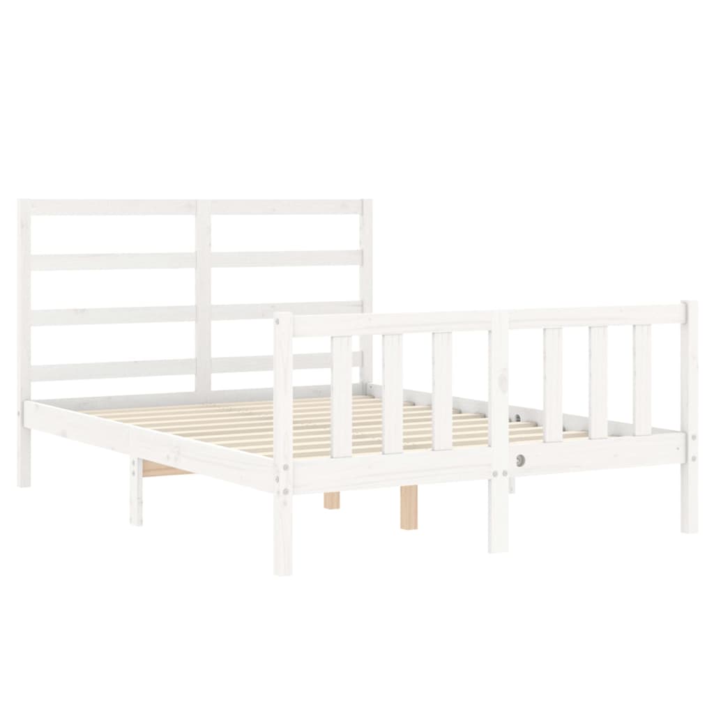 Sengeramme med hodegavl hvit small double heltre