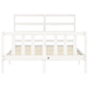 Sengeramme med hodegavl hvit small double heltre