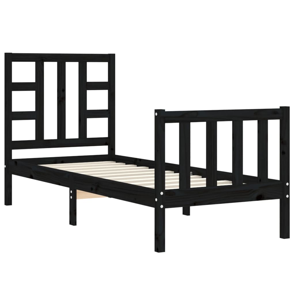 Sengeramme med hodegavl svart small single heltre