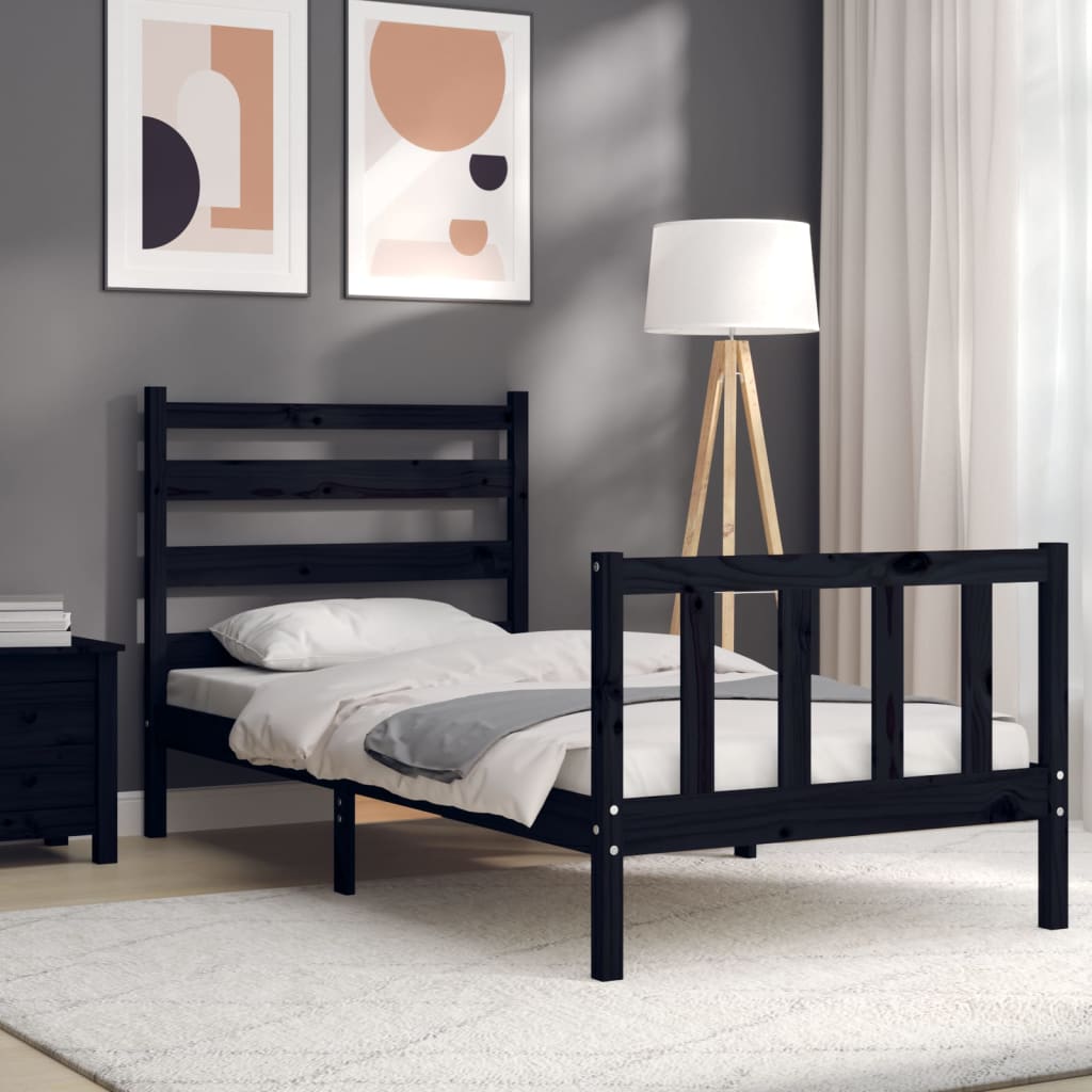 Sengeramme med hodegavl svart small single heltre