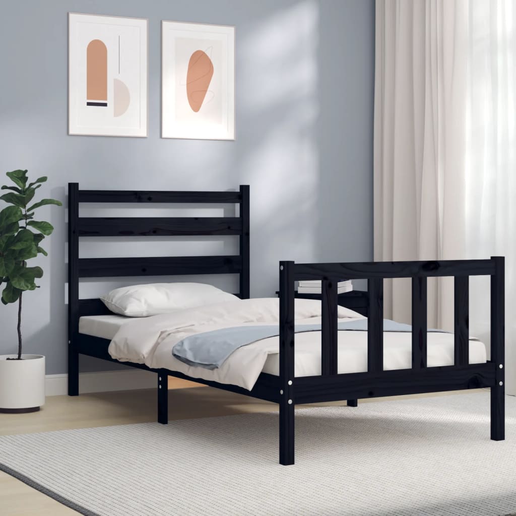 Sengeramme med hodegavl svart small single heltre