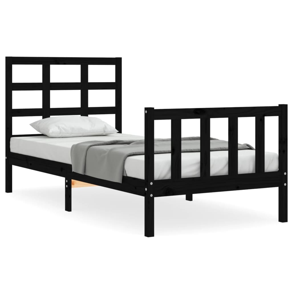 Sengeramme med hodegavl svart small single heltre