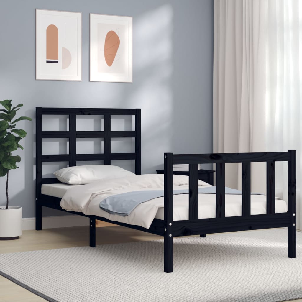 Sengeramme med hodegavl svart small single heltre