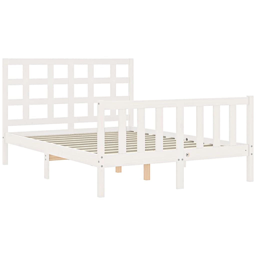 Sengeramme med hodegavl hvit small double heltre