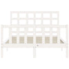 Sengeramme med hodegavl hvit small double heltre