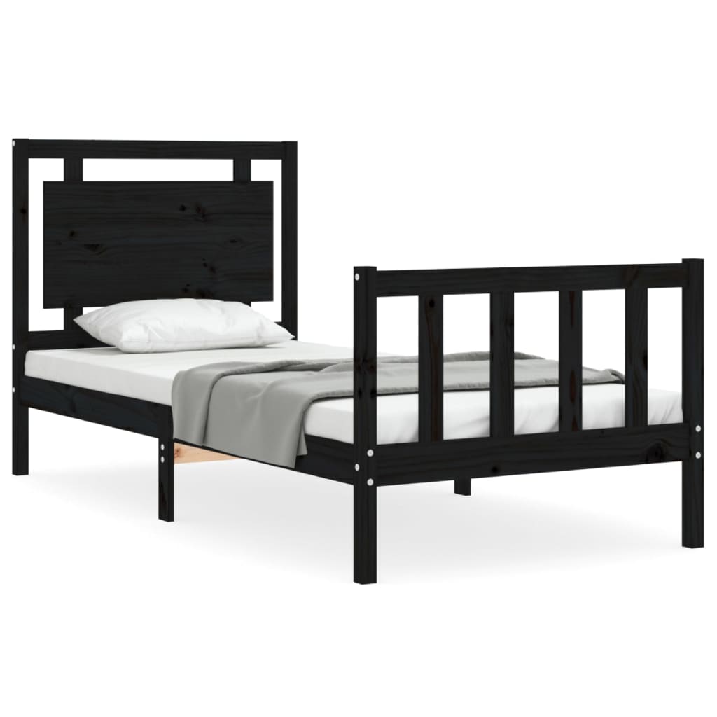Sengeramme med hodegavl svart small single heltre