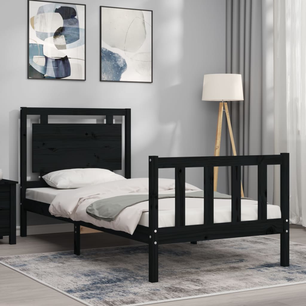 Sengeramme med hodegavl svart small single heltre